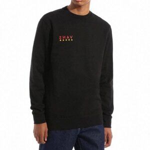 💖MEGA SALE💖Vans Sweatshirt Men Victory Crew Black VN0A4RQ5BLK Long Fit Slim